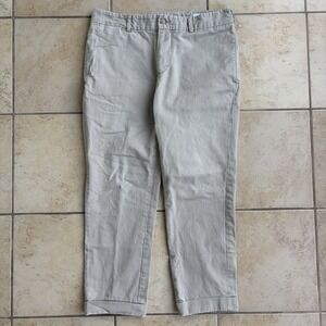 Jack Donnelly Pants Mens 35 (Fits 32x27) Beige Cotton Twill Cuffed Chino M4 USA